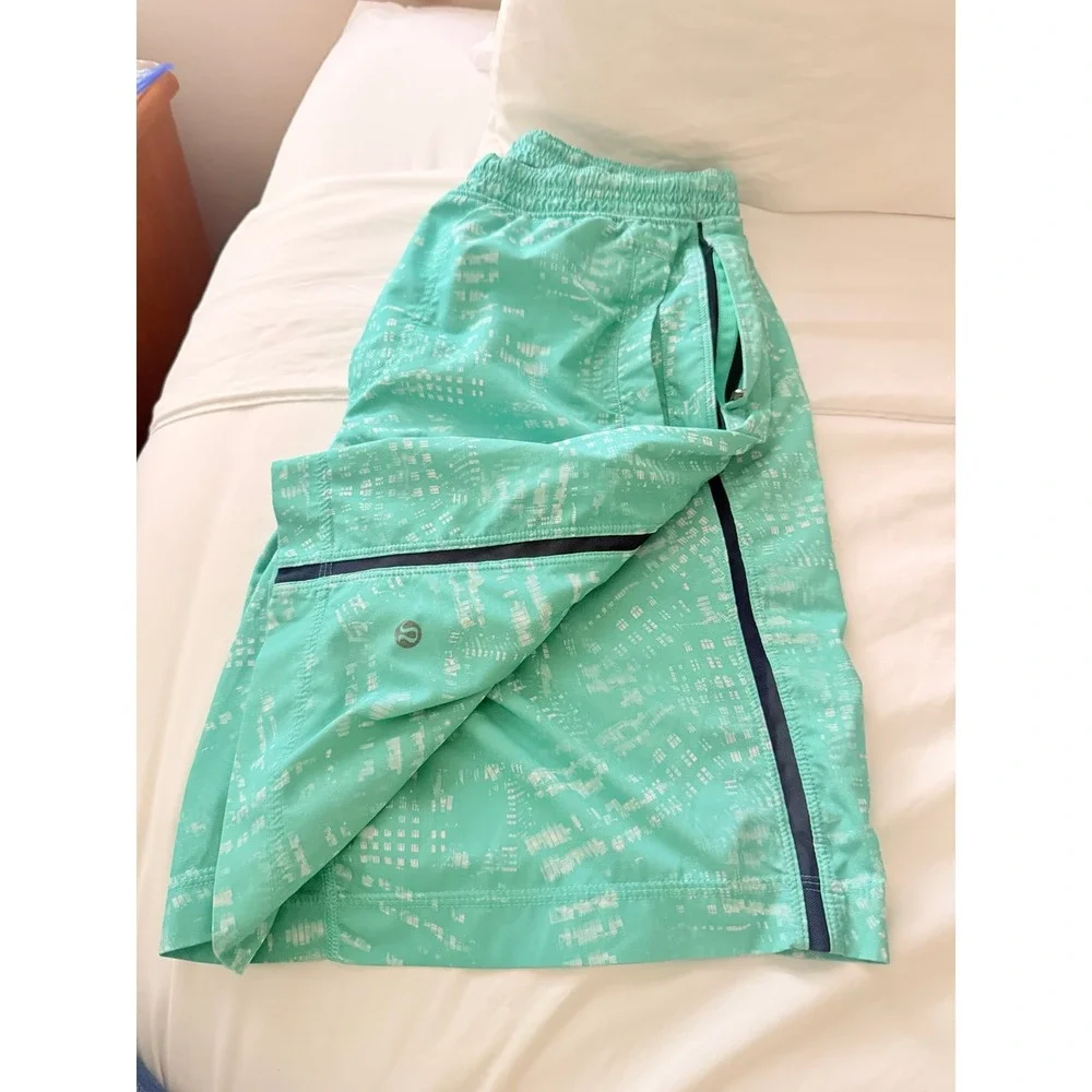 Lululemon Shorts Mens pacemaker Bali breeze Green Run‎ Gym shorts